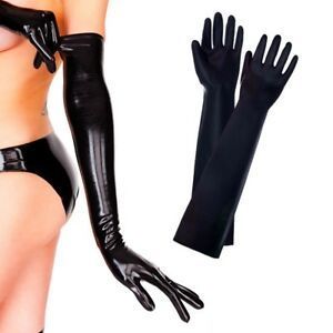 Leather opera gloves bondage